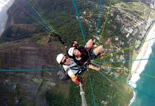 Paragliding tours in Rio de Janeiro take-off from Pedra Bonita ramp in Tijuca National Park. Book Now!